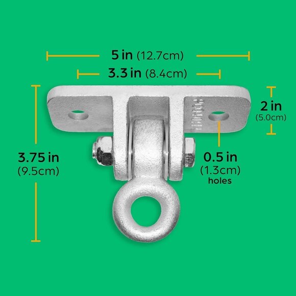 2-Pack Heavy Duty Swing Set Hangers with Locking Snap Hooks for Outdoor Use - Picture 7 of 8